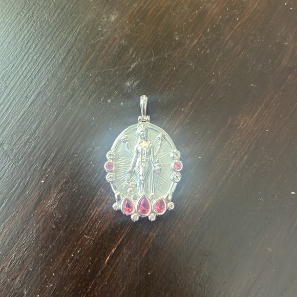 Brand new AWE INSPIRED LAKSHIMI pink topaz goddess pendant 925 Sterling silver - Picture 5 of 5